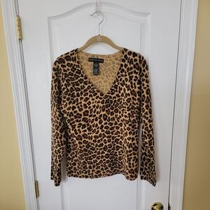 Josephine Chaus Leopard Print Brown Jacket